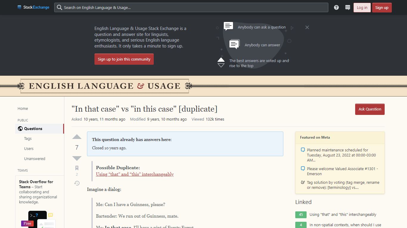 "In that case" vs "in this case" - English Language & Usage Stack Exchange